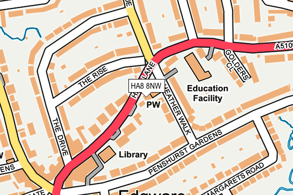 HA8 8NW map - OS OpenMap – Local (Ordnance Survey)