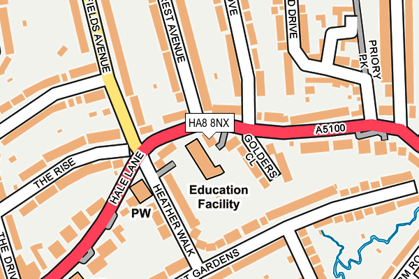 HA8 8NX map - OS OpenMap – Local (Ordnance Survey)