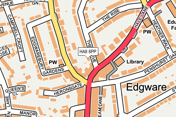 HA8 8PP map - OS OpenMap – Local (Ordnance Survey)