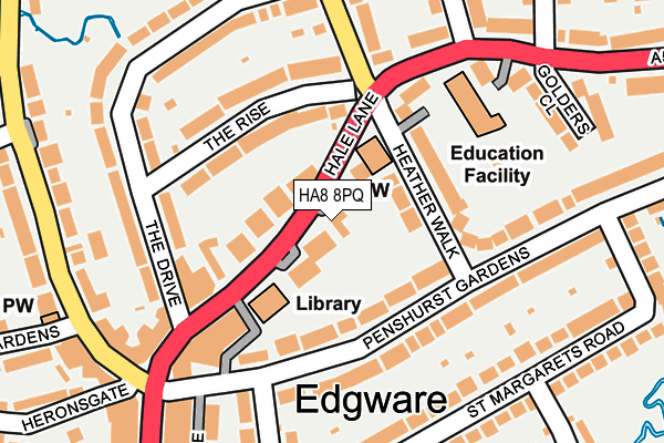 HA8 8PQ map - OS OpenMap – Local (Ordnance Survey)