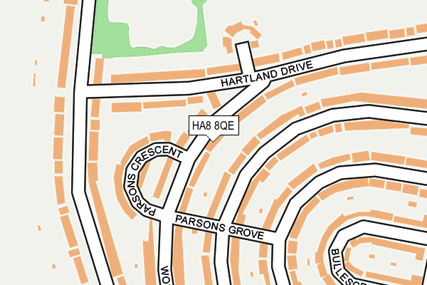 HA8 8QE map - OS OpenMap – Local (Ordnance Survey)