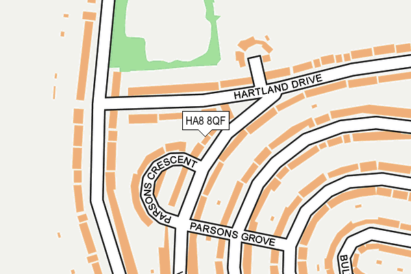 HA8 8QF map - OS OpenMap – Local (Ordnance Survey)
