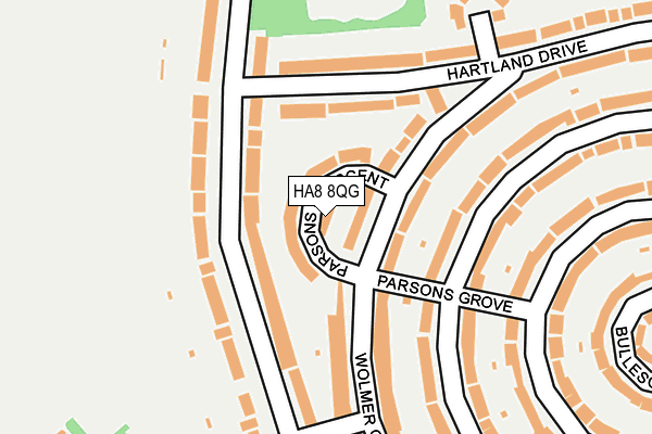 HA8 8QG map - OS OpenMap – Local (Ordnance Survey)