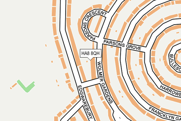 HA8 8QH map - OS OpenMap – Local (Ordnance Survey)