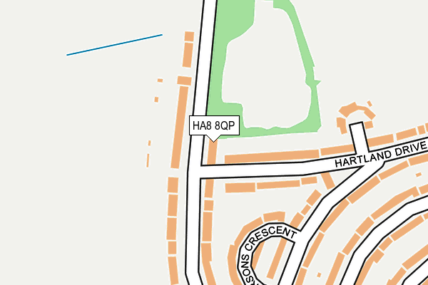 HA8 8QP map - OS OpenMap – Local (Ordnance Survey)