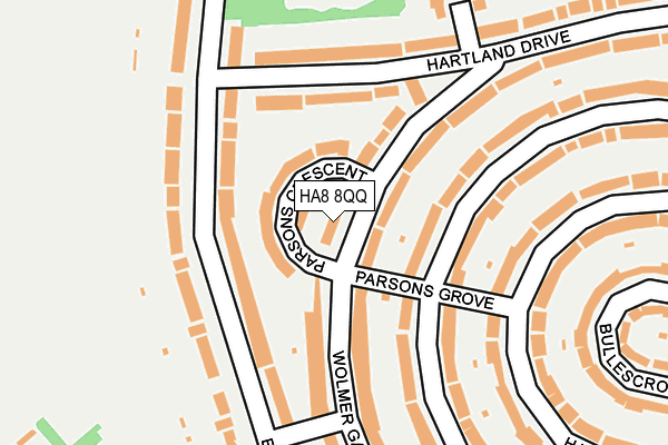 HA8 8QQ map - OS OpenMap – Local (Ordnance Survey)