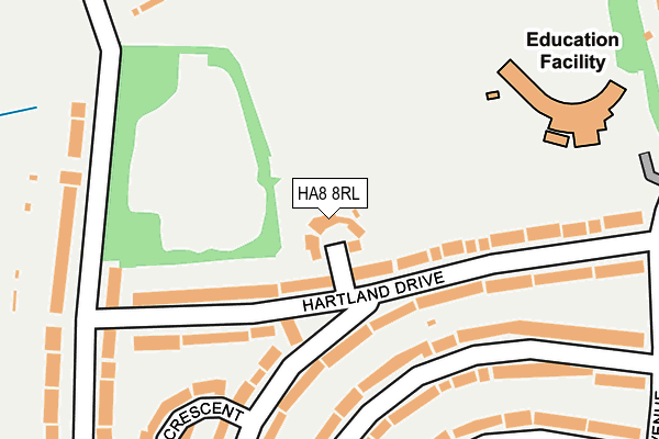 HA8 8RL map - OS OpenMap – Local (Ordnance Survey)