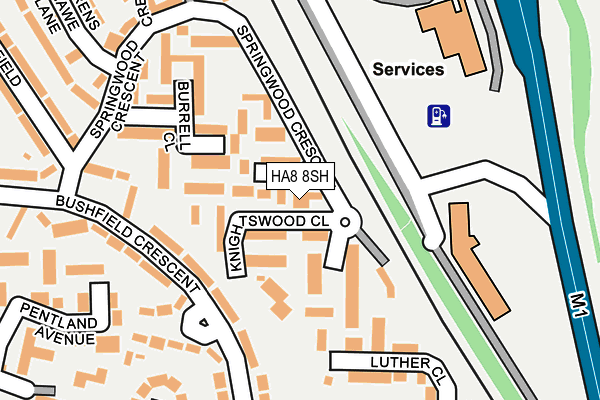 HA8 8SH map - OS OpenMap – Local (Ordnance Survey)