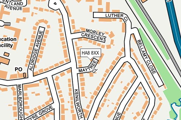 HA8 8XX map - OS OpenMap – Local (Ordnance Survey)