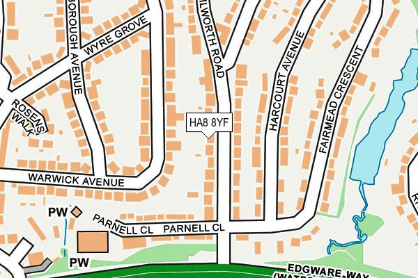 HA8 8YF map - OS OpenMap – Local (Ordnance Survey)