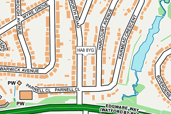 HA8 8YG map - OS OpenMap – Local (Ordnance Survey)