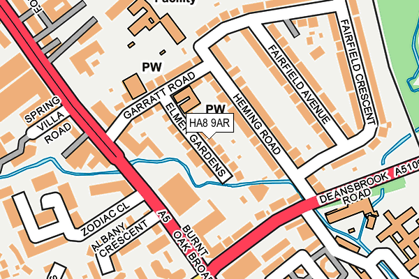 HA8 9AR map - OS OpenMap – Local (Ordnance Survey)