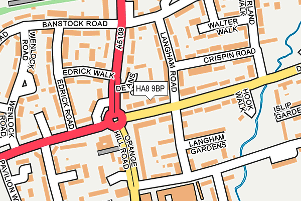 HA8 9BP map - OS OpenMap – Local (Ordnance Survey)