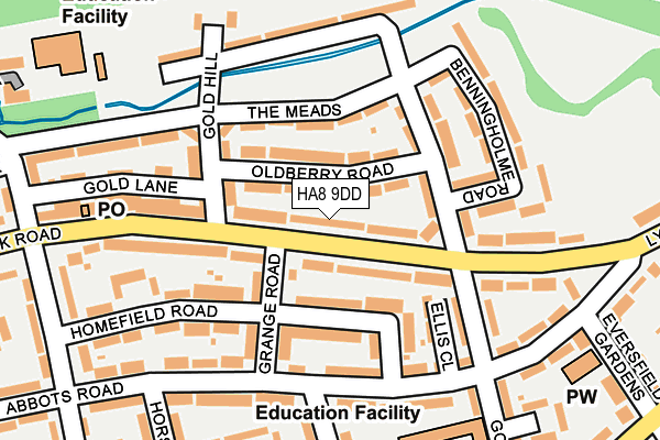 HA8 9DD map - OS OpenMap – Local (Ordnance Survey)