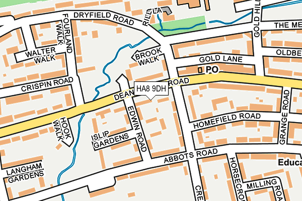 HA8 9DH map - OS OpenMap – Local (Ordnance Survey)