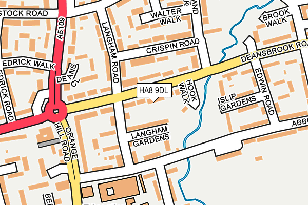 HA8 9DL map - OS OpenMap – Local (Ordnance Survey)