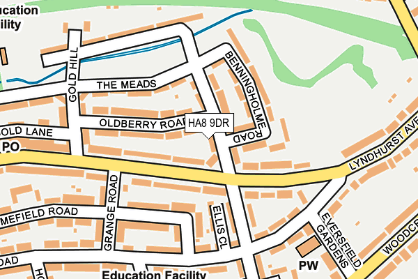 HA8 9DR map - OS OpenMap – Local (Ordnance Survey)