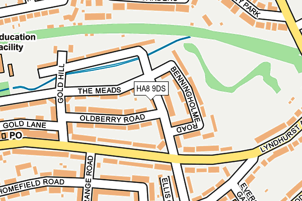 HA8 9DS map - OS OpenMap – Local (Ordnance Survey)