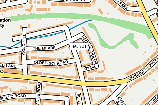 HA8 9DT map - OS OpenMap – Local (Ordnance Survey)
