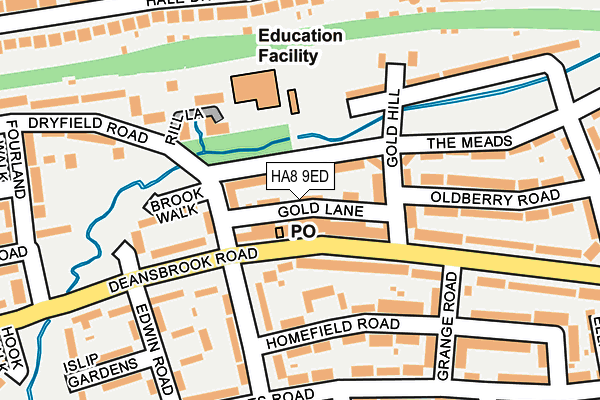 HA8 9ED map - OS OpenMap – Local (Ordnance Survey)