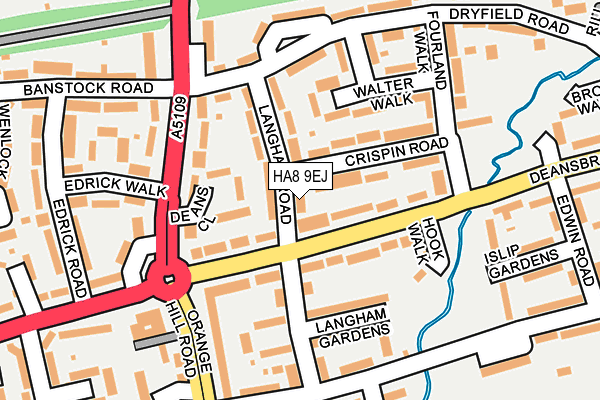 HA8 9EJ map - OS OpenMap – Local (Ordnance Survey)