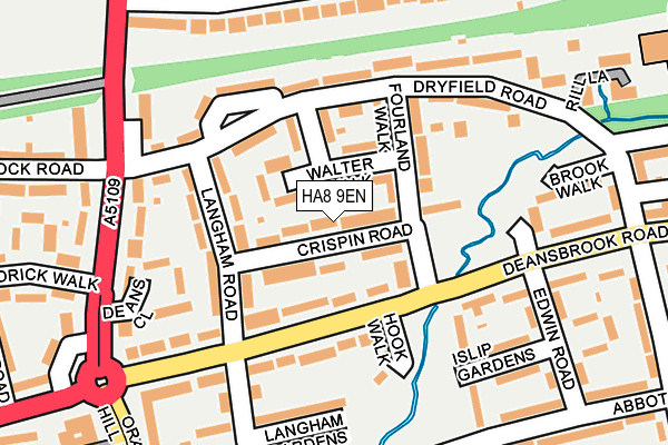 HA8 9EN map - OS OpenMap – Local (Ordnance Survey)