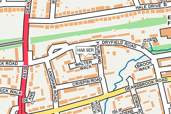 HA8 9ER map - OS OpenMap – Local (Ordnance Survey)