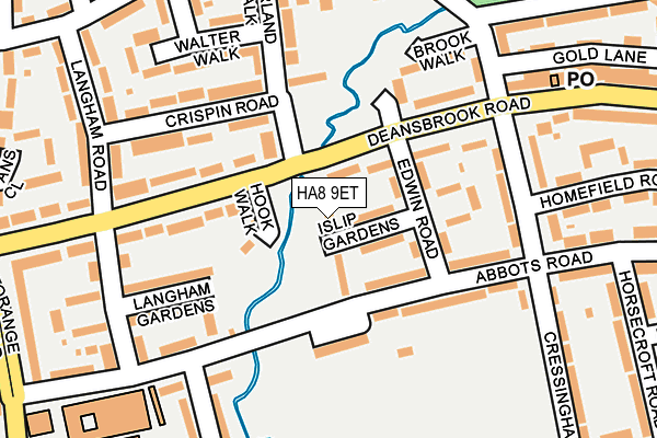 HA8 9ET map - OS OpenMap – Local (Ordnance Survey)