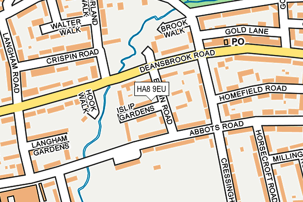HA8 9EU map - OS OpenMap – Local (Ordnance Survey)