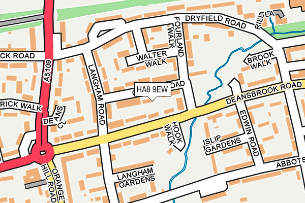 HA8 9EW map - OS OpenMap – Local (Ordnance Survey)