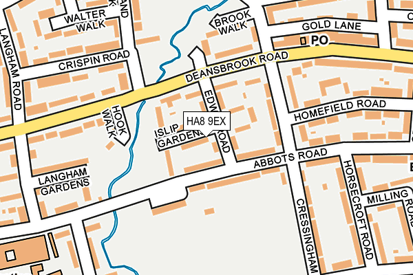 HA8 9EX map - OS OpenMap – Local (Ordnance Survey)