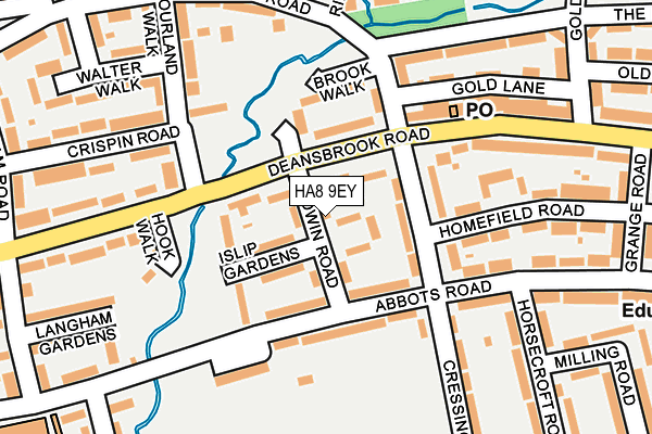 HA8 9EY map - OS OpenMap – Local (Ordnance Survey)