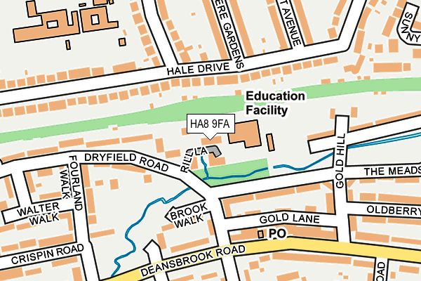 HA8 9FA map - OS OpenMap – Local (Ordnance Survey)