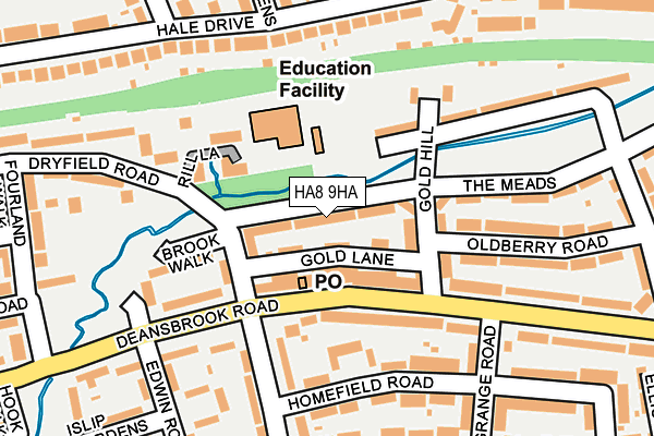 HA8 9HA map - OS OpenMap – Local (Ordnance Survey)