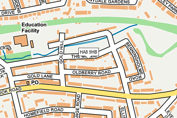 HA8 9HB map - OS OpenMap – Local (Ordnance Survey)