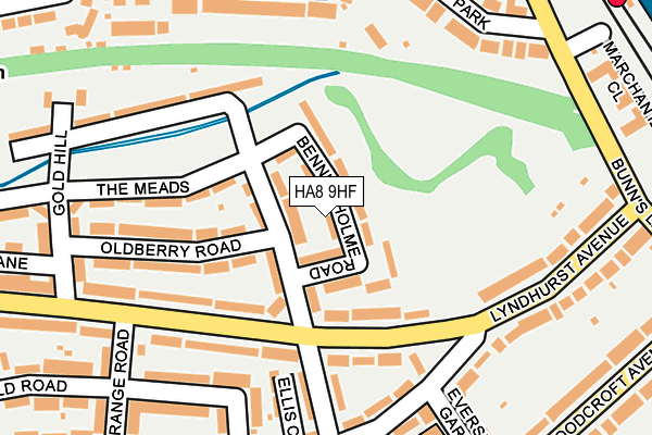 HA8 9HF map - OS OpenMap – Local (Ordnance Survey)