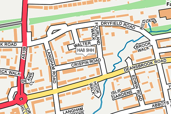 HA8 9HH map - OS OpenMap – Local (Ordnance Survey)