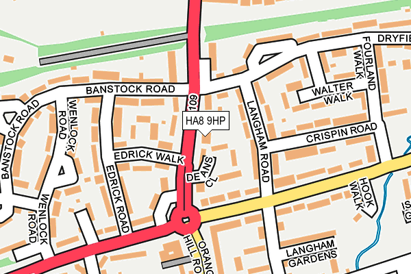 HA8 9HP map - OS OpenMap – Local (Ordnance Survey)