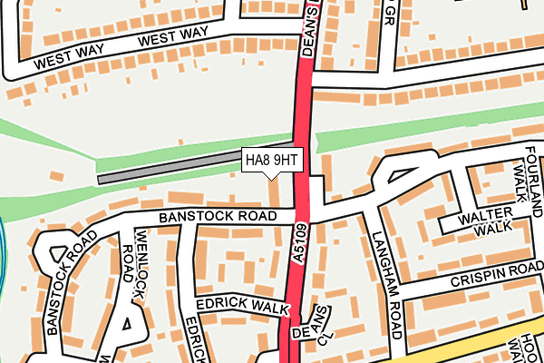 HA8 9HT map - OS OpenMap – Local (Ordnance Survey)