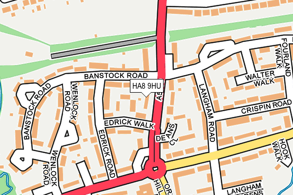 HA8 9HU map - OS OpenMap – Local (Ordnance Survey)