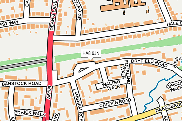 HA8 9JN map - OS OpenMap – Local (Ordnance Survey)