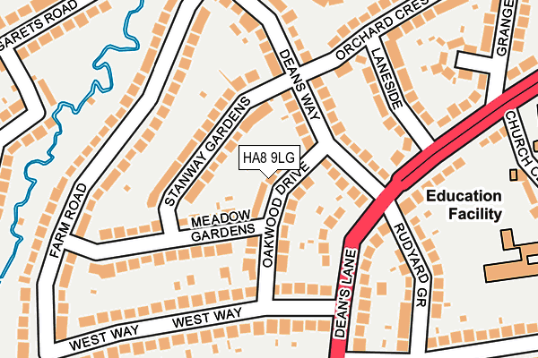 HA8 9LG map - OS OpenMap – Local (Ordnance Survey)