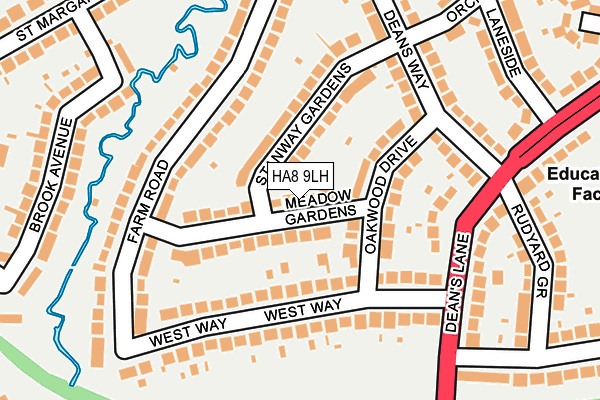 HA8 9LH map - OS OpenMap – Local (Ordnance Survey)