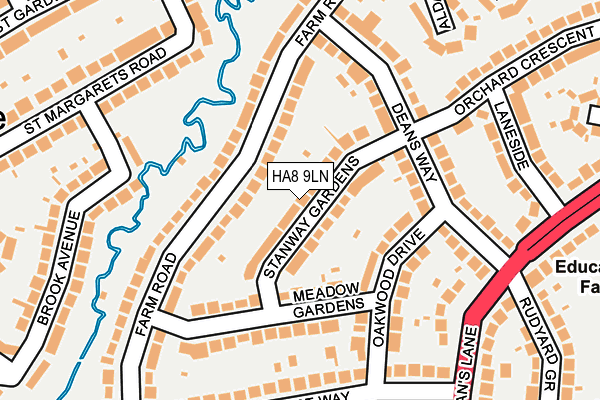 HA8 9LN map - OS OpenMap – Local (Ordnance Survey)