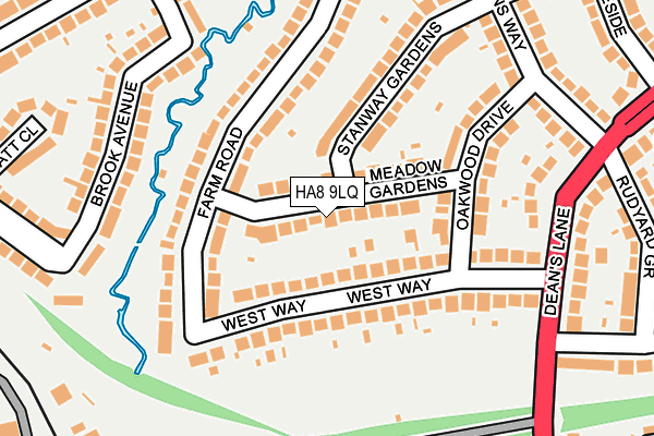 HA8 9LQ map - OS OpenMap – Local (Ordnance Survey)