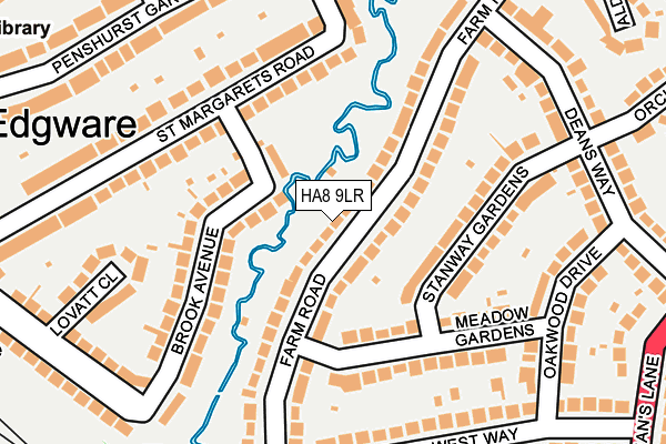 HA8 9LR map - OS OpenMap – Local (Ordnance Survey)