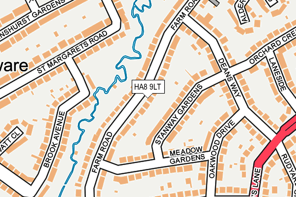 HA8 9LT map - OS OpenMap – Local (Ordnance Survey)