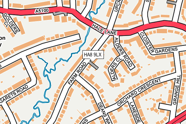 HA8 9LX map - OS OpenMap – Local (Ordnance Survey)