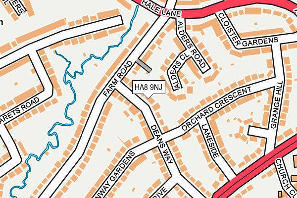 HA8 9NJ map - OS OpenMap – Local (Ordnance Survey)