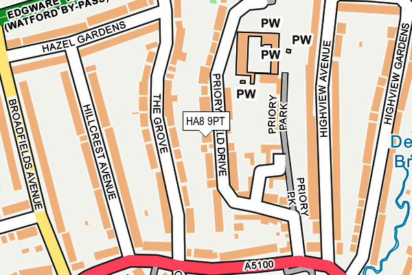 HA8 9PT map - OS OpenMap – Local (Ordnance Survey)